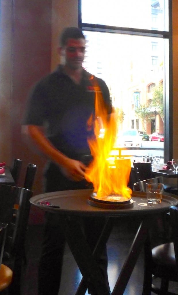 Saganaki/Flaming Cheese Photo: Maralyn D. Hill