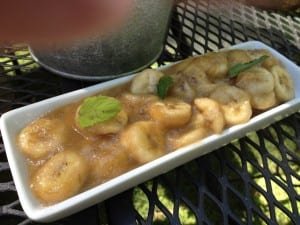 Sauteed Bananas w candied Arizona pecans, Photo Maralyn D. Hill