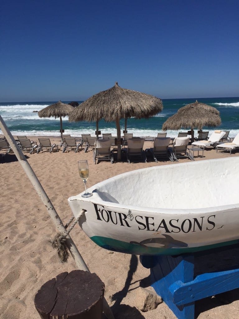 Wine served on Punta Mita beach