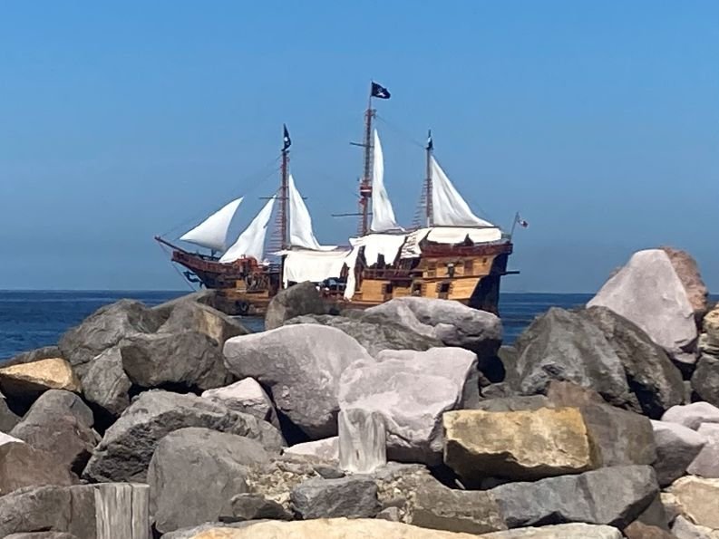 Pirate ship sailing from Puerto Vallarta